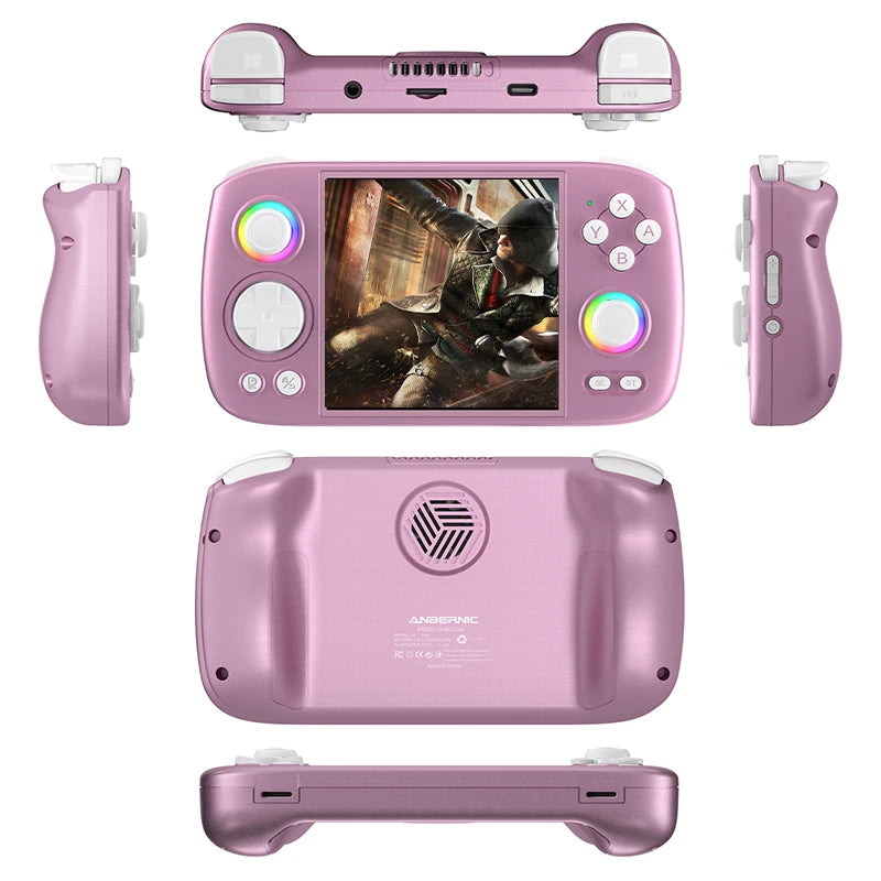 RG Cube 8+128G Retro Handheld Game Console Android 13 Unisoc T820 3.95 Inch IPS Screen Hall Joystick Trigger Video Game Player Support 2.4G/5G Wifi BT5.0 Game Console Built-In 6000+ Games