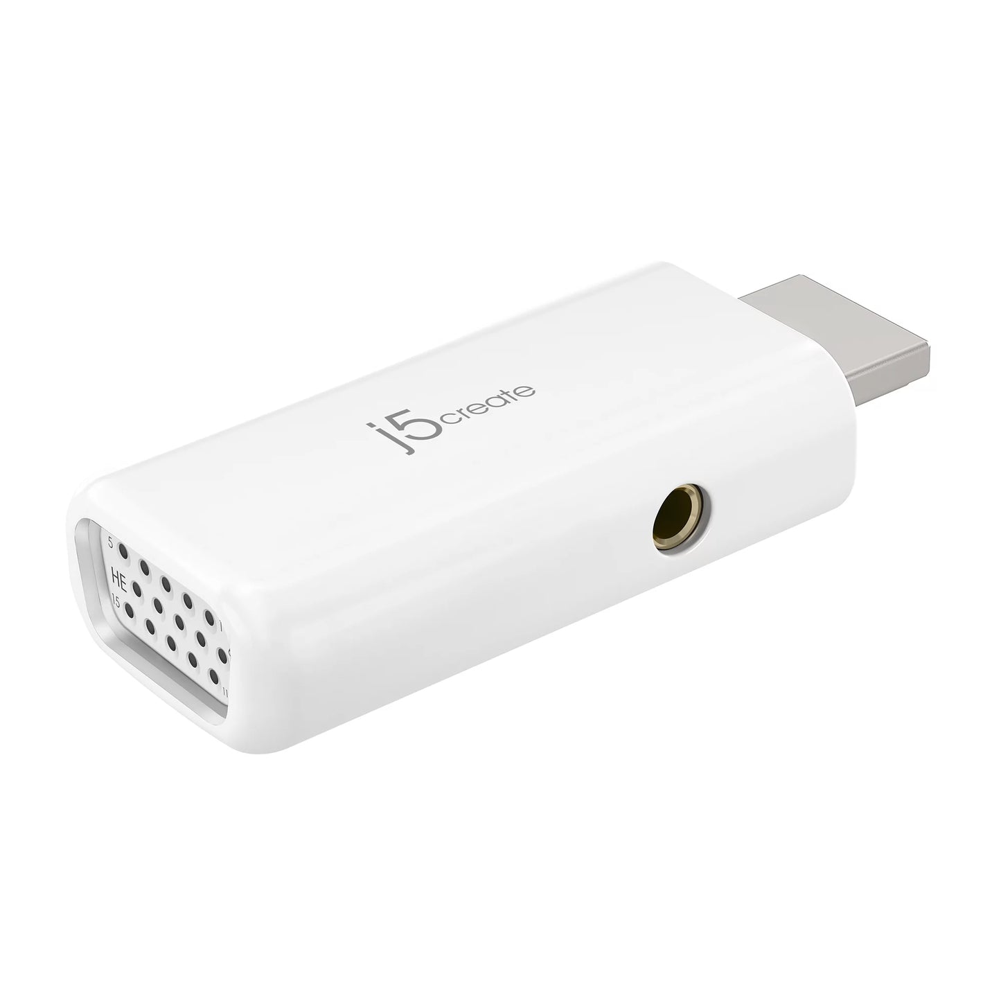 HDMI to VGA Video Adapter Cable Connector with Audio Supports Resolution 1920 X 1080, JDA203