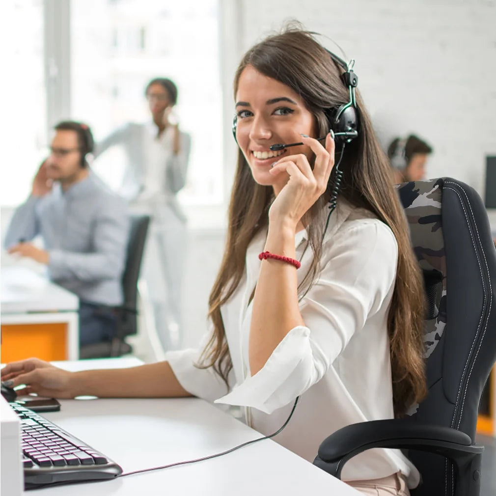 Ergonomic Gaming Chair, Lumbar Support, Swivel Rolling for Men, Women(Camo)