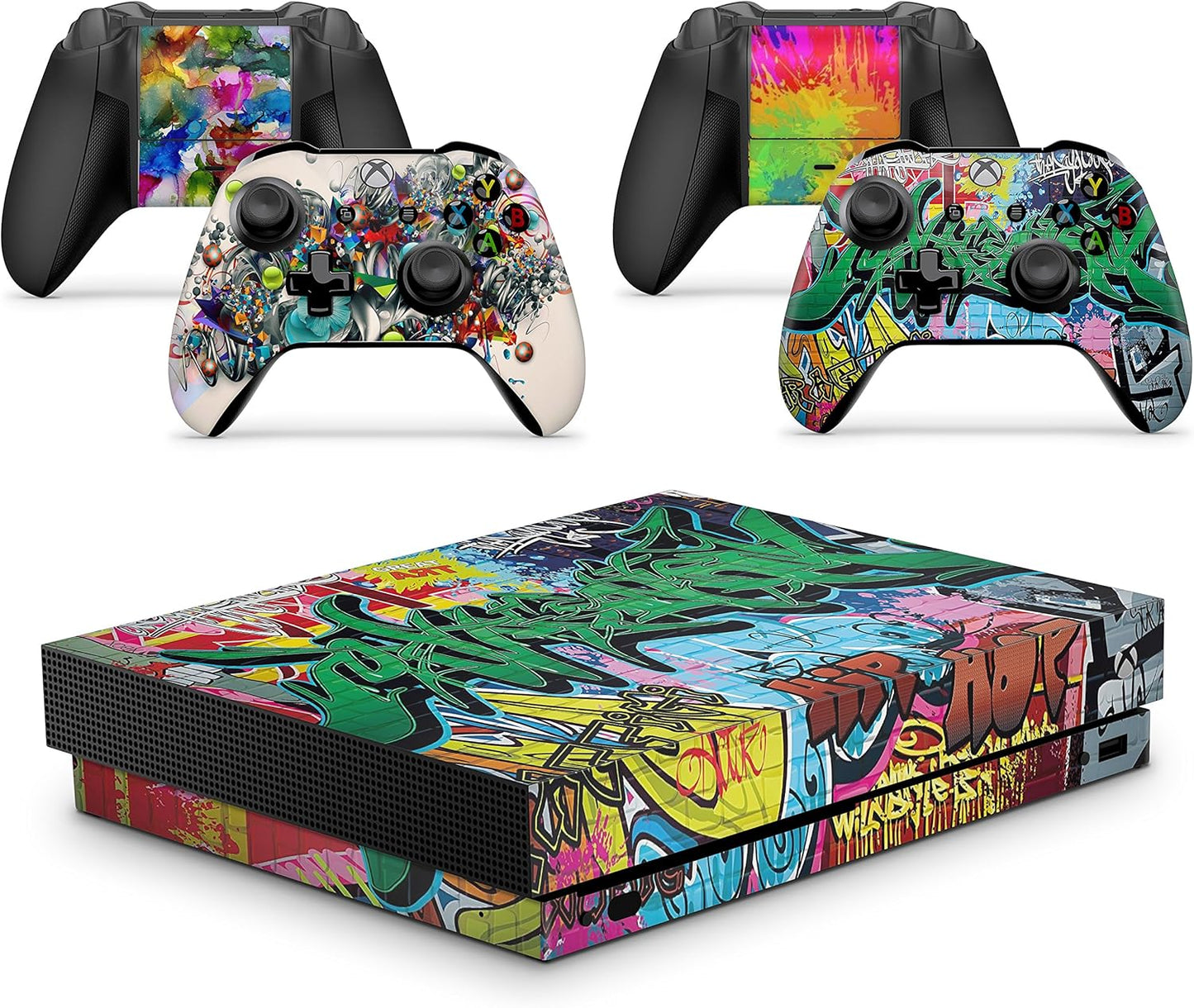 Graffiti Skins for Xbox ONE X XBX Console Decal Vinal Sticker + 2 Controller Set