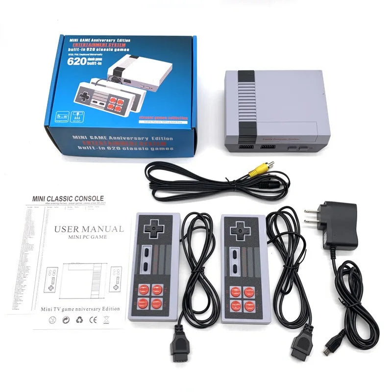 Retro Game Console Classic Mini Video Game System Built-In 620 Games 8-Bit FC Nes TV Console for Adults and Kids