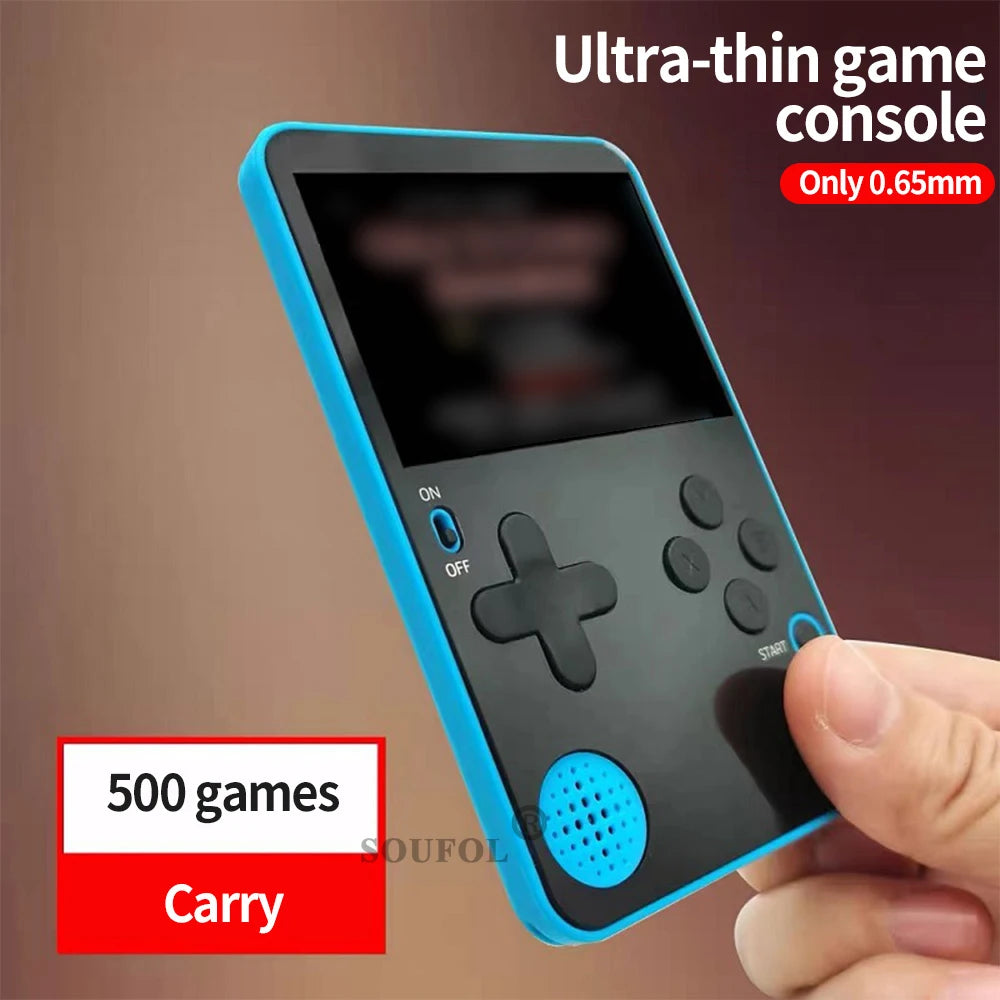 New Ultra Thin Handheld Video Game Console Portable Game Player Built-In 500 Classic Games for Kids Adults Retro Gaming Console