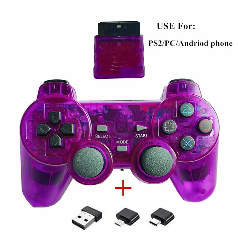 2.4G Wireless Controller for PS2 Gamepad for PS2 Wireless Joystick for PS2 PC Andriod Phone Game Controller