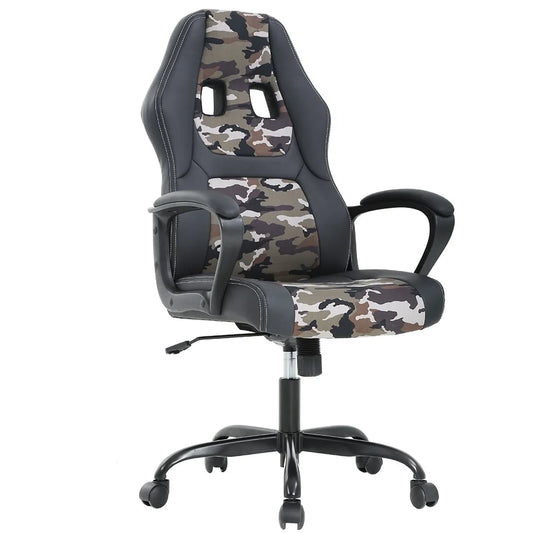 Ergonomic Gaming Chair, Lumbar Support, Swivel Rolling for Men, Women(Camo)