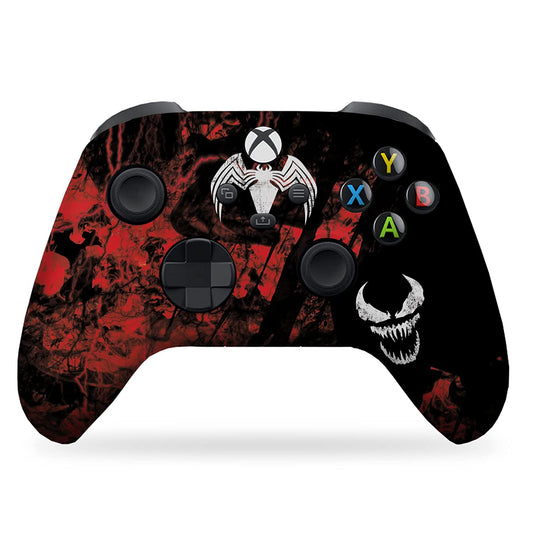 Carnage Custom X-Box Controller Wireless Compatible with X-Box One/X-Box Series X/S Proudly Customized in USA with Permanent HYDRO-DIP Printing (NOT JUST a SKIN)