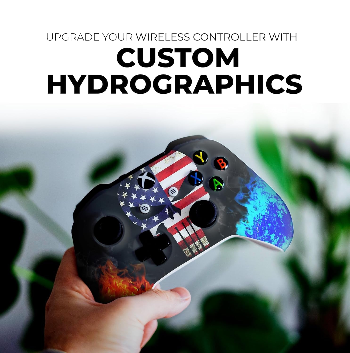 American Warrior Custom X-Box Controller Wireless Compatible with X-Box One/X-Box S Proudly Customized in Usa with Permanent Hydro-Dip Printing (Not Just a Skin)