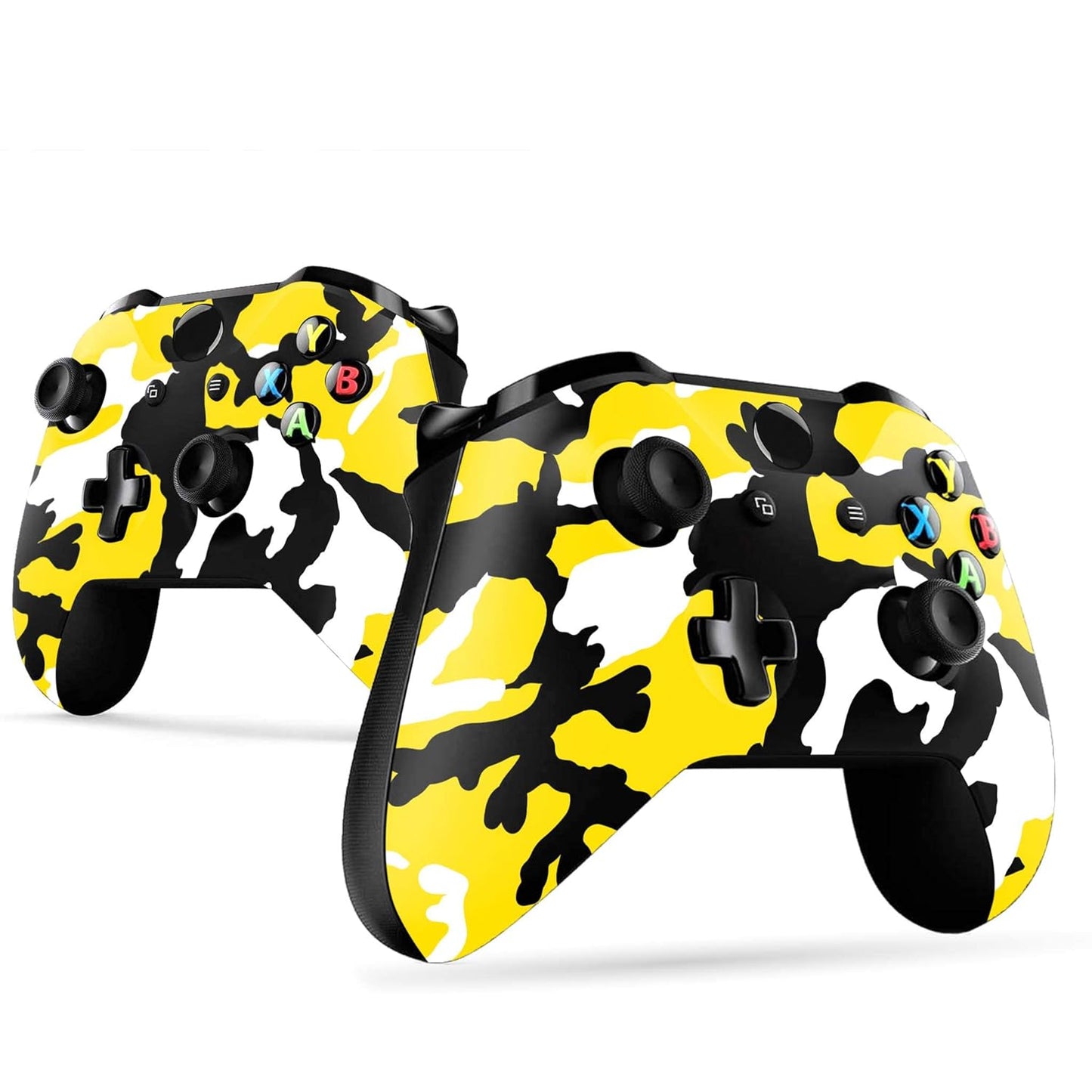 Yellow Camo Custom X-Box Controller Wireless Compatible with X-Box One/X-Box Series X/S Proudly Customized in USA with Permanent HYDRO-DIP Printing (NOT JUST a SKIN)