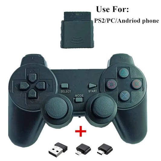 2.4G Wireless Controller for PS2 Gamepad for PS2 Wireless Joystick for PS2 PC Andriod Phone Game Controller