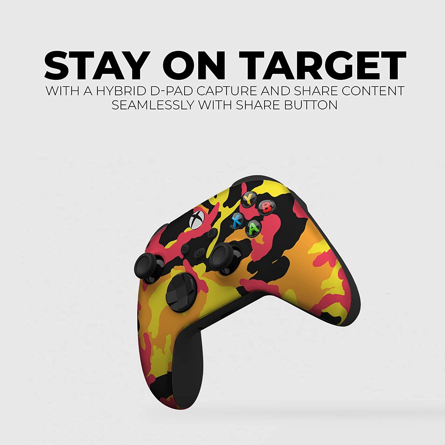 Fall Camo Custom X-Box Controller Wireless Compatible with X-Box One/X-Box Series X/S Proudly Customized in USA with Permanent HYDRO-DIP Printing (NOT JUST a SKIN)