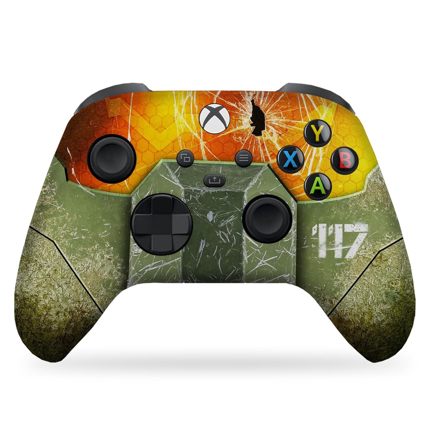 Halo Master Cheif X-Box Controller Wireless Compatible with X-Box One/X-Box Series X/S Proudly Customized in USA with Permanent HYDRO-DIP Printing (NOT JUST a SKIN)