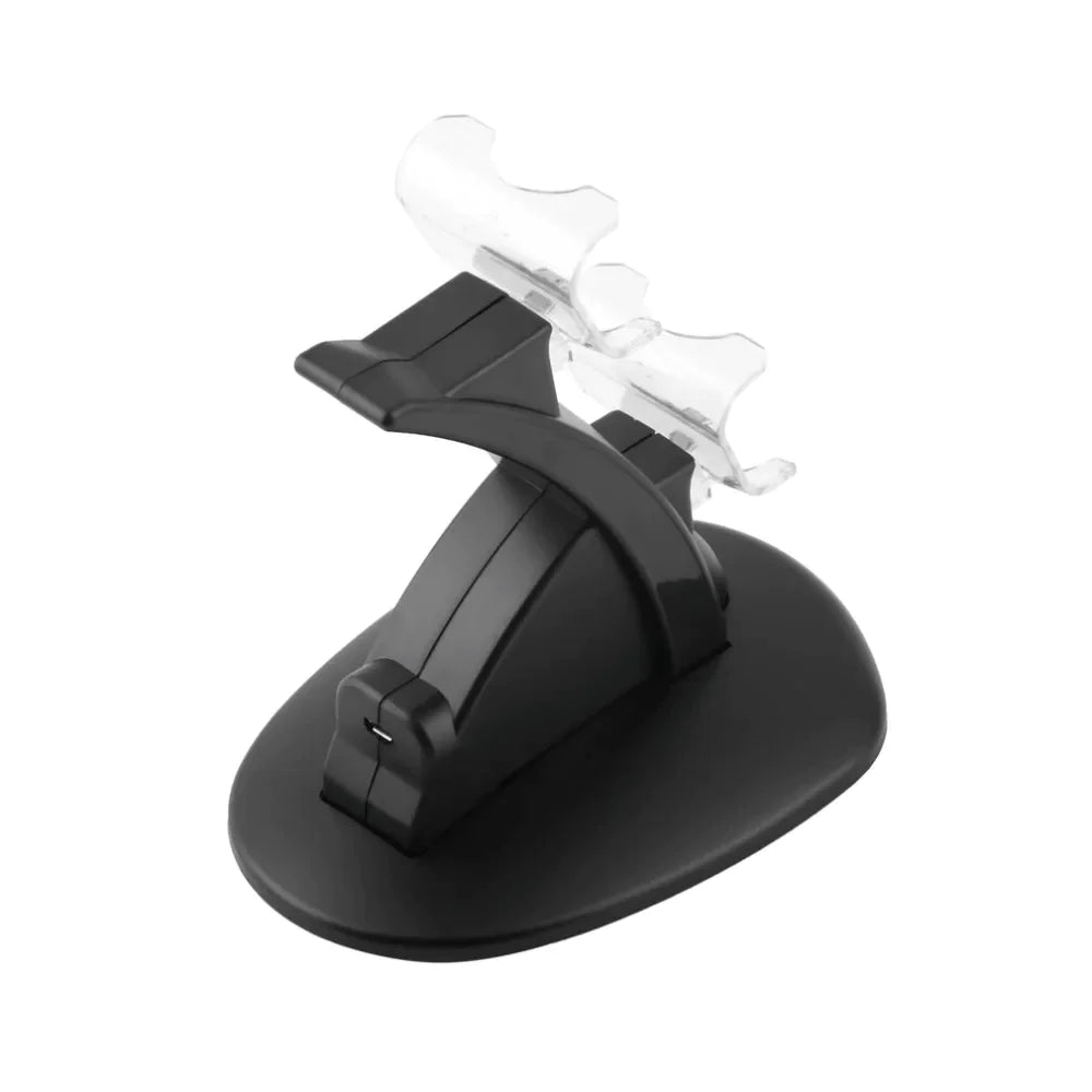 LED Dual USB Charging Stand for Sony Playstation PS4 in Black