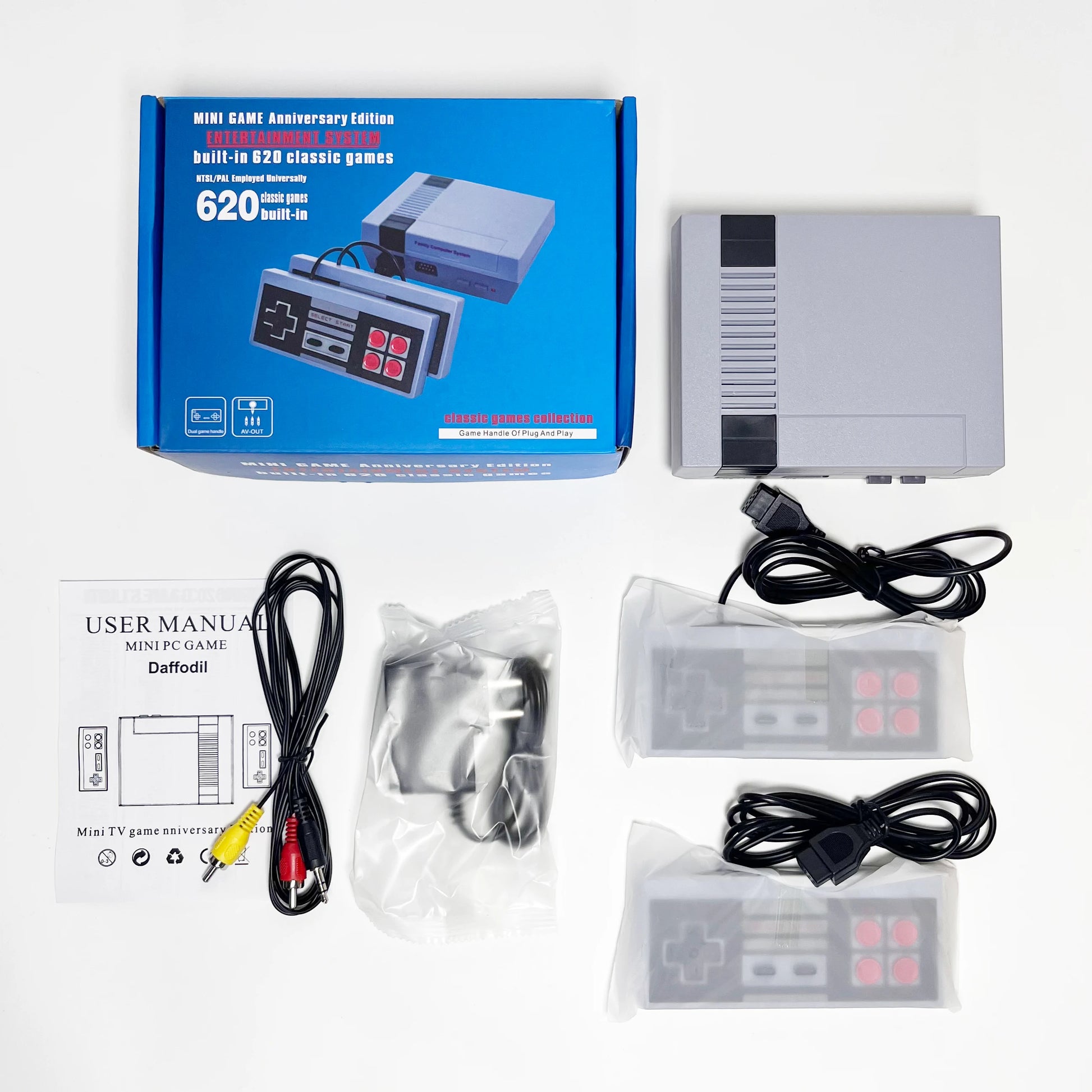 620 Retro Nes Mini Home Use Game Console Red White Machine 4 Buttons Us Eu Uk Regulation Usb Pc Connection