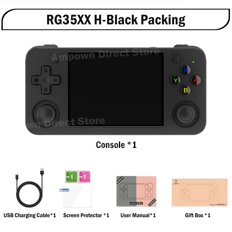 AMPOWN  RG35XXH Handheld Game Players 3.5''IPS Linux Portable Video Retro Game Console Gaming Console Spelcomputer Met