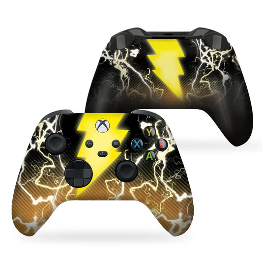 Blackk Adam Custom X-Box Controller Wireless Compatible with X-Box One/X-Box Series X/S Proudly Customized in USA with Permanent HYDRO-DIP Printing (NOT JUST a SKIN)