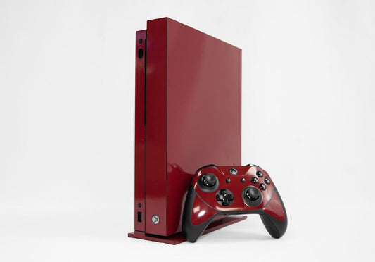 Bold Burgundy - Vinyl Decal Mod Skin Kit by  - Compatible with Microsoft Xbox One X (XB1X)