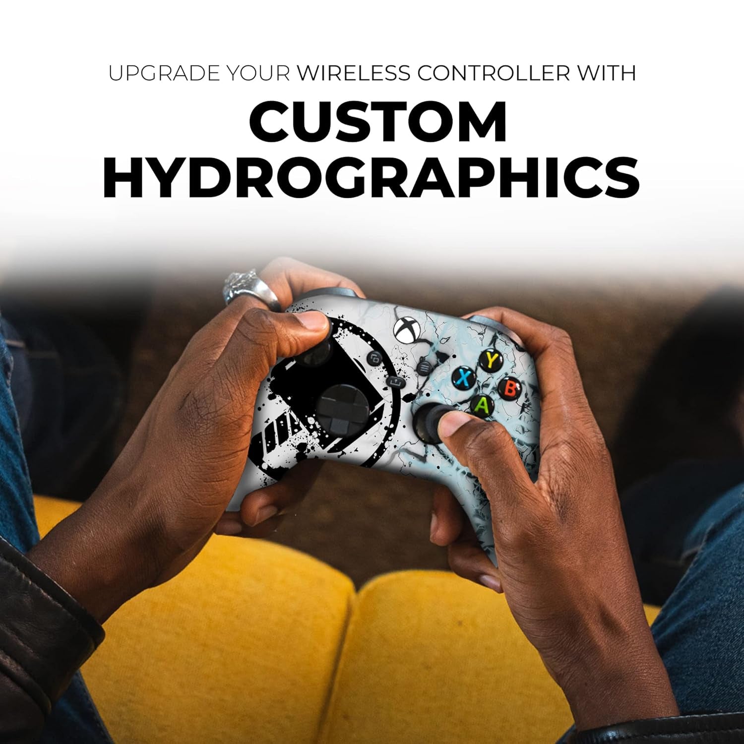 Thunderr God Custom X-Box Controller Wireless Compatible with X-Box One/X-Box Series X/S Proudly Customized in USA with Permanent HYDRO-DIP Printing (NOT JUST a SKIN)